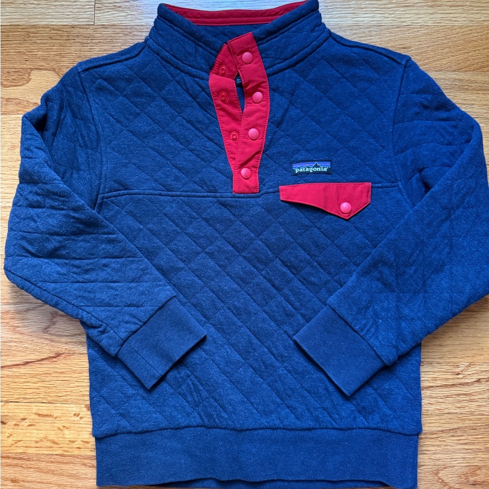 Kid’s Organic Cotton Snap Pullover - Navy